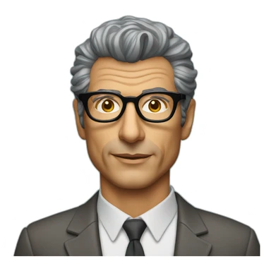 Jeff goldblum innovation consultant wearing glasses sticker