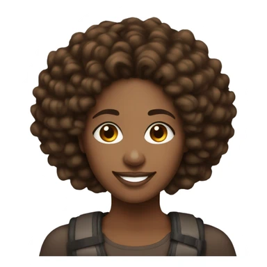 brown ski african american woman 35 years old with sisterlocks beautiful smile big brown eyes teardrop face shape sticker