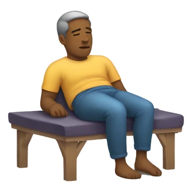 Person resting  sticker