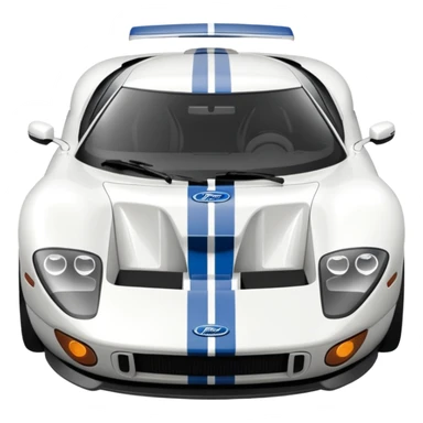 white ford gt sticker