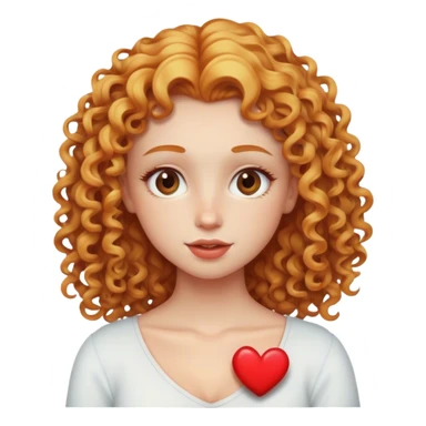 Blonde girl with ginger curly head in love  sticker