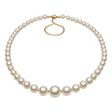 Realistic Iridescent pearl vintage necklace  sticker