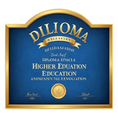 blue Diploma of Higher Education sticker