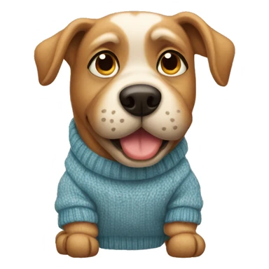 Dog wearing sweter sticker