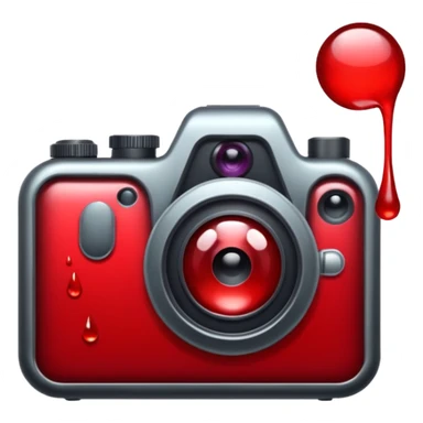 camera full of blood drops sticker