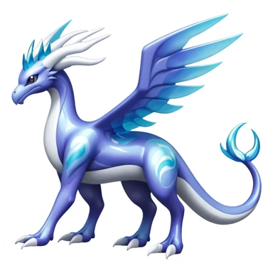 lugia-dialga-suicune-hybrid, marbled glass markings, full body sticker
