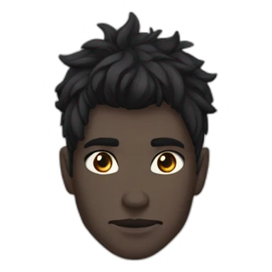 Combodgien  peau métisse cheveux noir et yeux noir anime demon beau gosse sticker