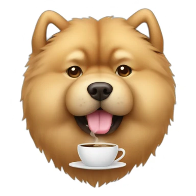 chow chow with coffee sticker
