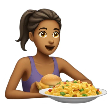 Girl hungry sticker