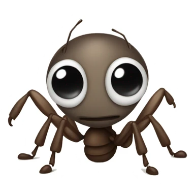 A sad ant sticker