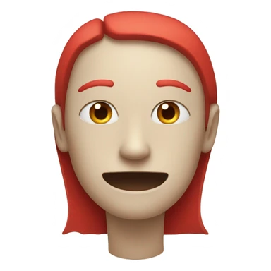 Make an emoji of a red letter A with the gap as teeth and 2 rectangles as eyes sticker