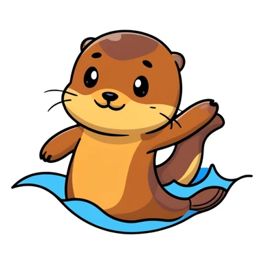 Cute otter sticker