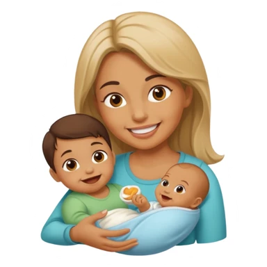 woman pretending to eat baby sticker