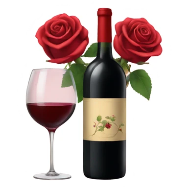 wine and roses sticker