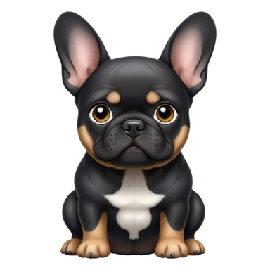 French Bulldog in black leather sticker