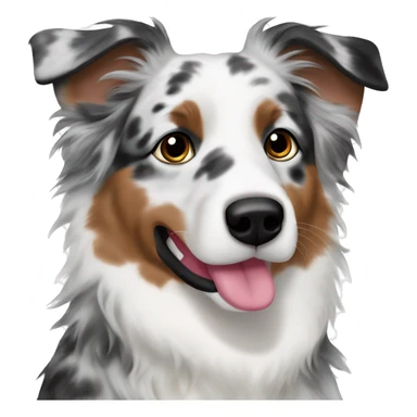 Merle patter Australian Shepherd no white or brown only grey and black  sticker