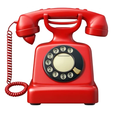 red telephone front view sticker