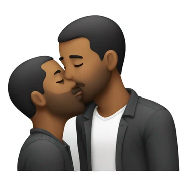 Men kissing sticker
