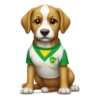 Cachorro com a camisa do Brasil sticker