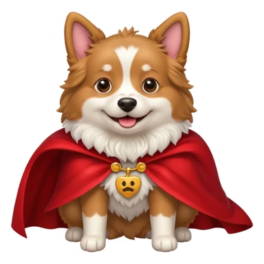 Dog wearing a cape  sticker