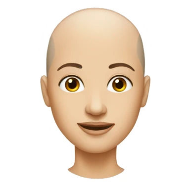 male bald woman brunette sticker