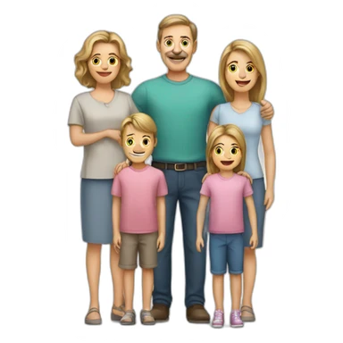 Mum with dad Havel children sticker