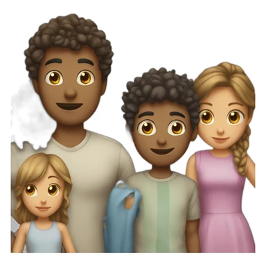 mum dad brother sister  sticker