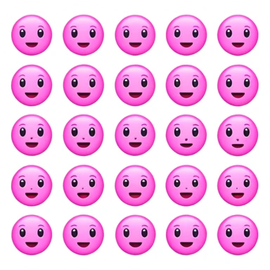 pink cutesy emojis sticker