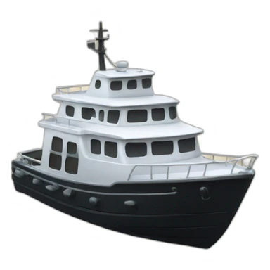 black seal captain's boat sticker