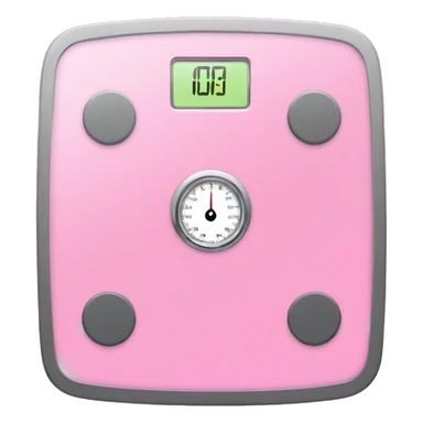 Pink body weight scale  sticker