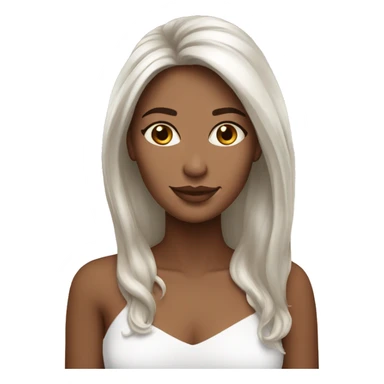 Rostro de mujer blanca con pecas, pelo largo color chocolate sticker