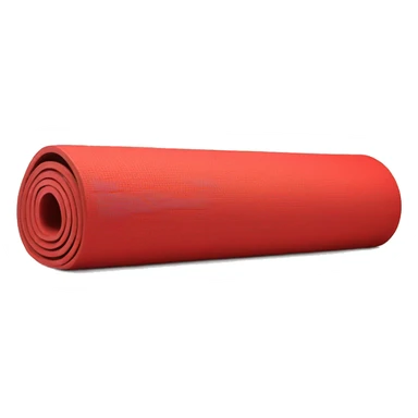 Red half rolled out yoga mat sticker
