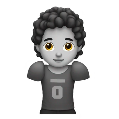 Niño blanco con pelo negro  sticker