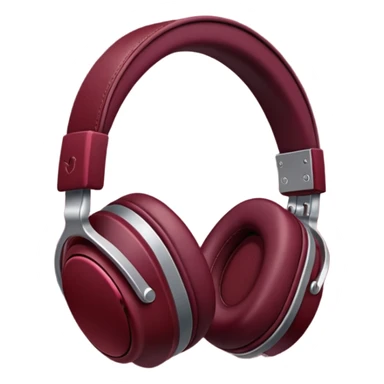 burgundy headphones sticker