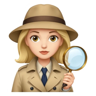 female detective sticker