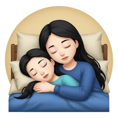 asian girl sleeping sticker