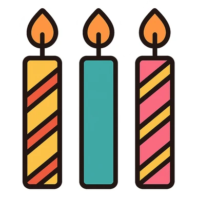 birthday candles sticker