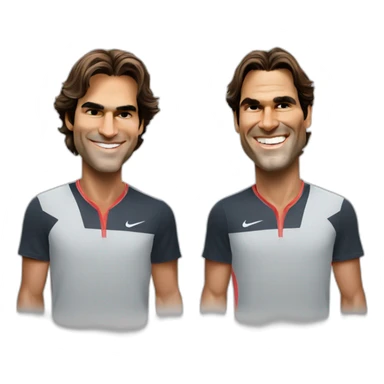 roger federer and rafa nadal happy sticker