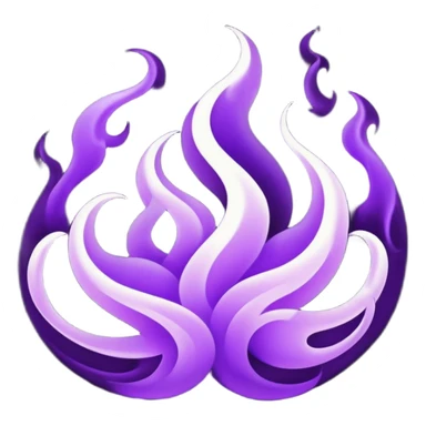 Wicked purple flames sticker