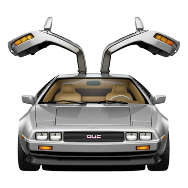 DeLorean DMC-12 doors closed sticker