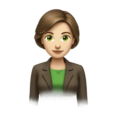 Russian woman architect brown hair green eyes  sticker