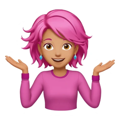 bungee jumping face with earrings pink hair flying away sticker