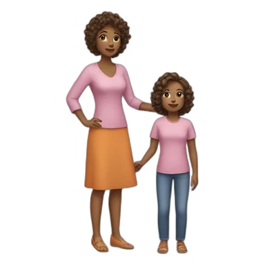 single mom two girls sticker