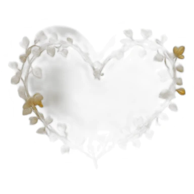 heart shape gold vine border sticker