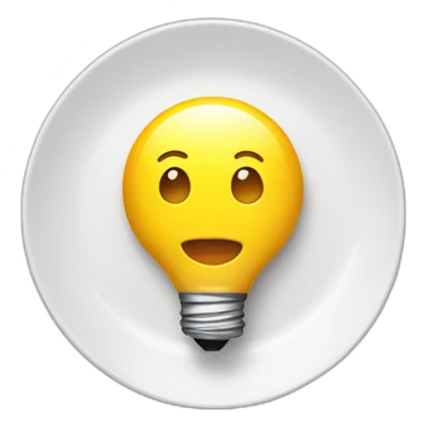 cute-plate-with light bulb sticker