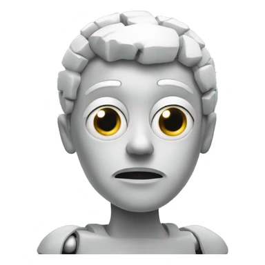 Unhappy artificial intelligence being sticker