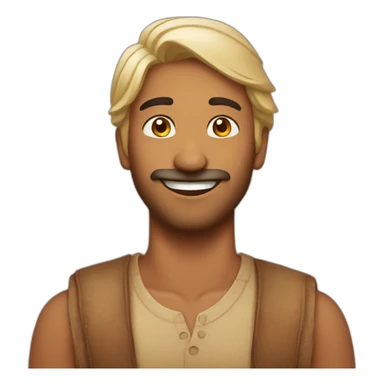 Happy indian man without beard sticker