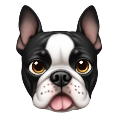 really fat och grumpy Boston Terrier sticker