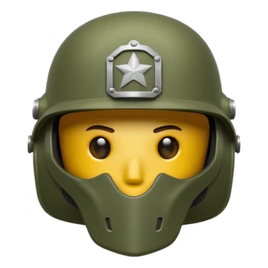 military helmet front view sticker