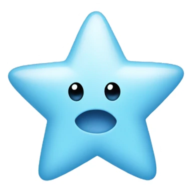 Baby blue star sticker